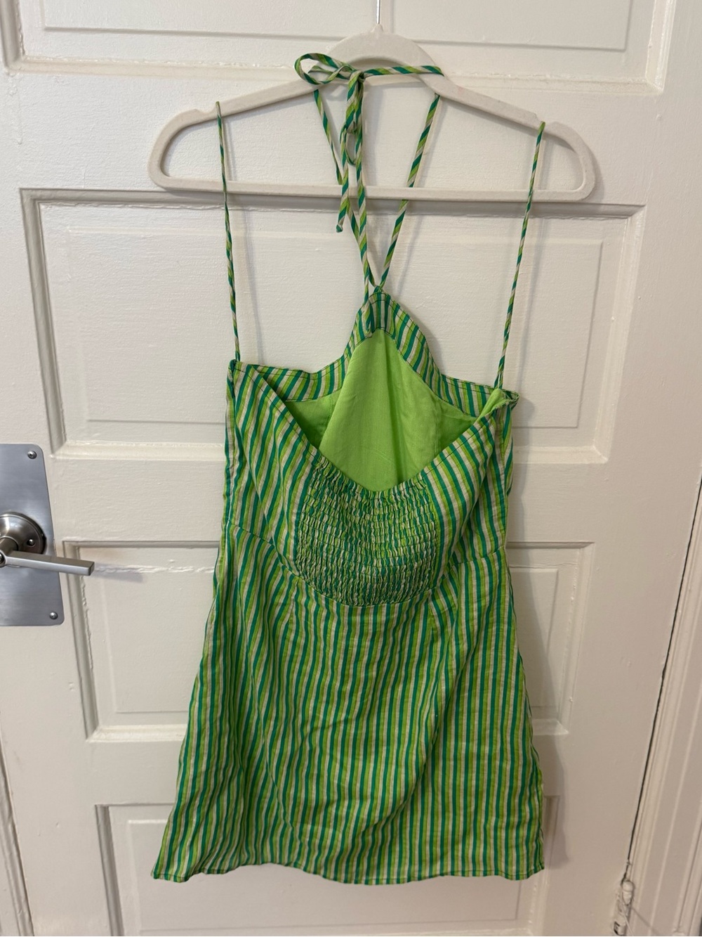 NWT Faithfull the Brand Muthia Striped Mini Linen Dress - Picture 3 of 6
